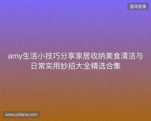 amy生活小技巧分享家居收纳美食清洁与日常实用妙招大全精选合集